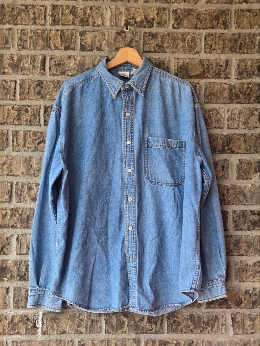 Disney Light Blue Denim Button-Down Shirt / Size XL